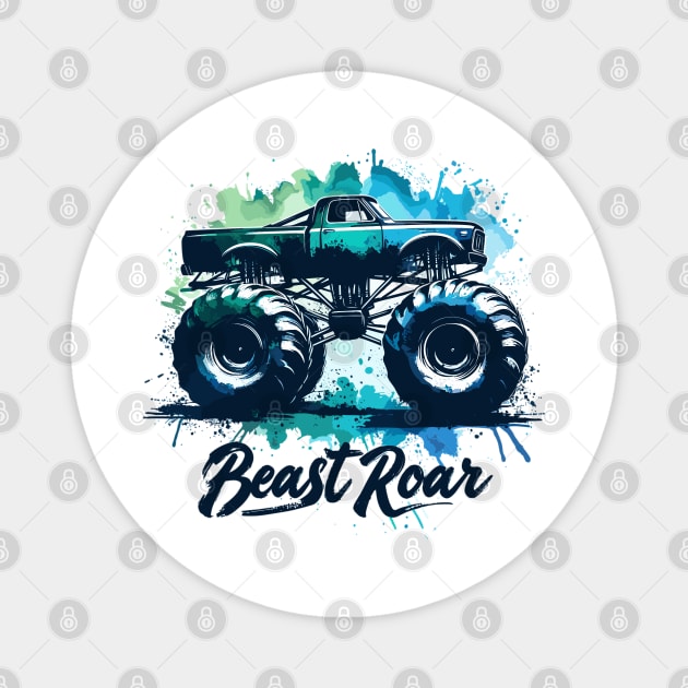 Monster Truck Magnet by Vehicles-Art